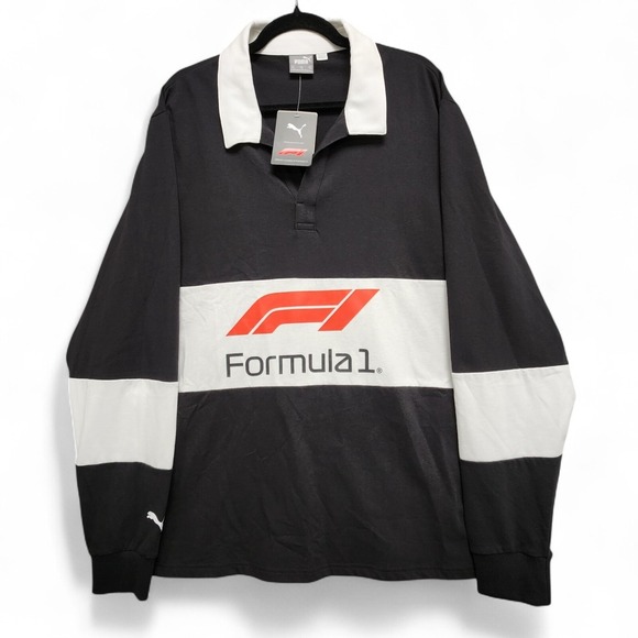 Puma F1 Formula 1 Rugby‎ Polo Shirt Mens XXL Long Sleeve Licensed Product NEW - Picture 1 of 15